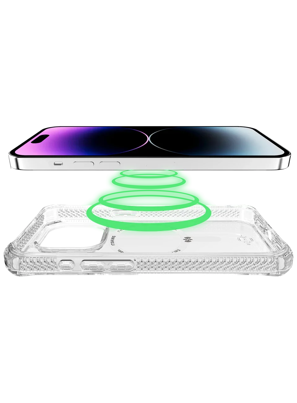 Itskins Hybrid Clear iPhone 15 Pro Magsafe Case - Transparent - Tashqila Itskins Hybrid Clear iPhone 15 Pro Magsafe Case - Transparent - Tashqila